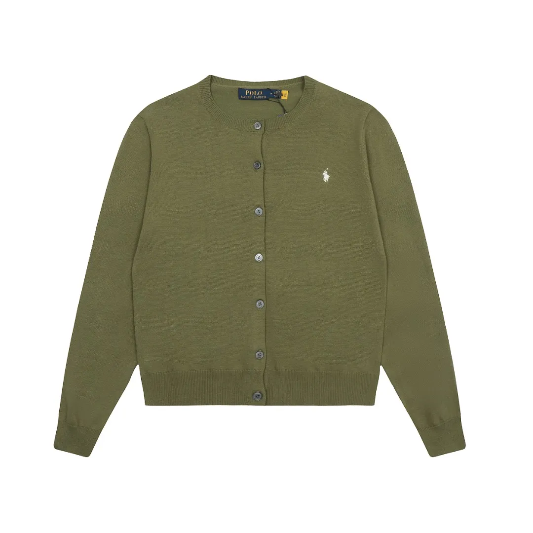 🅿️190 "Top Quality" Style Number: DS010# [Ralph Lauren Solid Color Round Neck Basic Pony Embroidered Logo Knitted Cardigan Long Sleeve] ✅Ralph Lauren Classic Basic Versatile Jersey Cardigan Long Sleeve Small Jacket ✅Main supplier of platform live broadcast wholesale entities ✅ZP quality 1:1 pattern making Scan the code to enter the GF website Counter quality ✅Details and quality The only one in Guangzhou Imported quality cotton yarn Mainly high-end Cost-effective, good quality, no need to say more ✅The version is restored to the original, loose, comfortable and stress-free, simple is high-end, classic is timeless ✅The upper body is simple and easy to match, a must-have for goddess ootd. Good-looking clothes are never picky. A must-have in the goddess’ wardrobe. Size: S-XL Color: Off-white, light blue, pink, khaki, army green, gray, navy, black, Chinese red, mint green